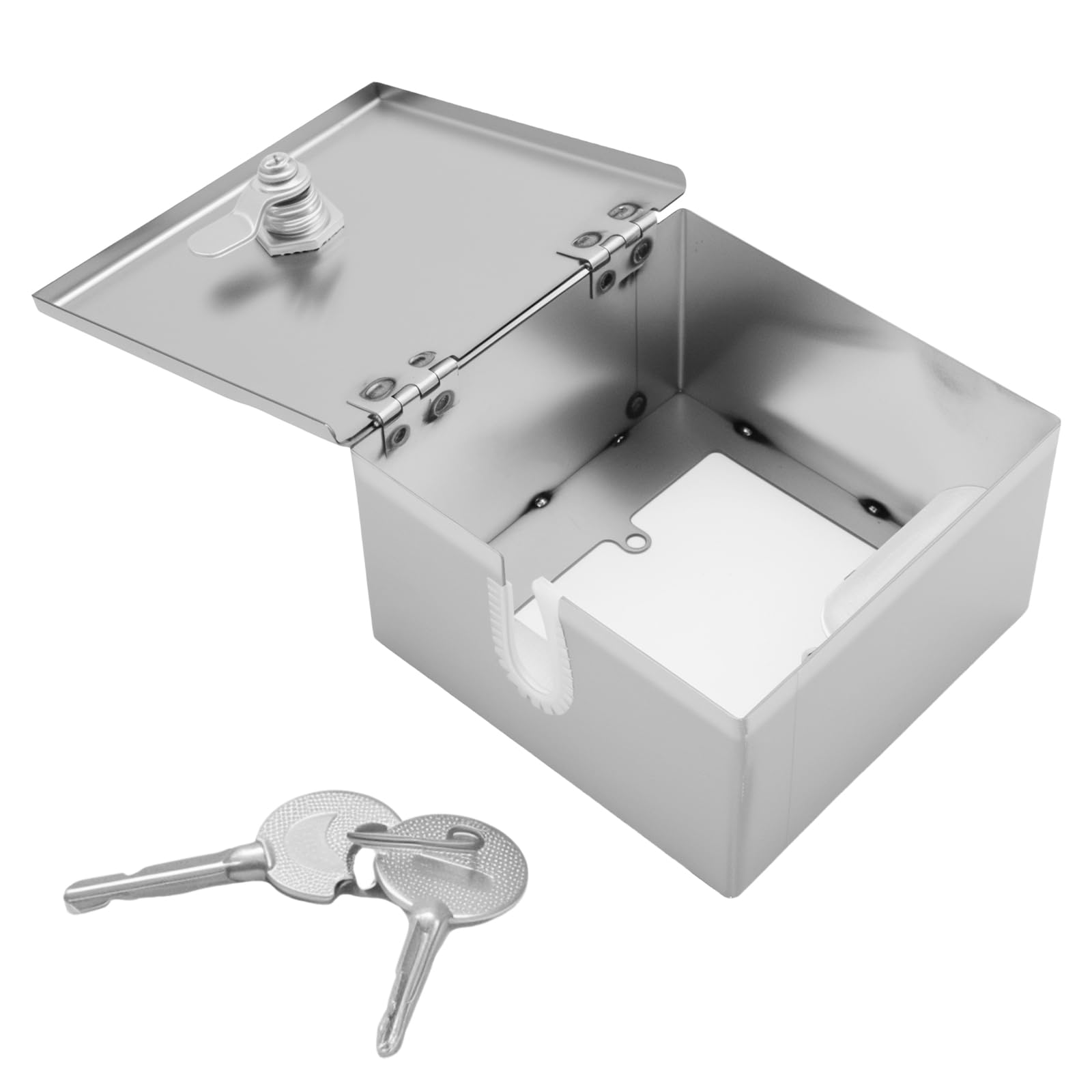 120 mm × 120 mm × 65 mm resistente al agua armario con caja de acero inoxidable, adecuado para la protección de enchufes exteriores y una fuente de alimentación segura (120 mm x 120 mm x 65