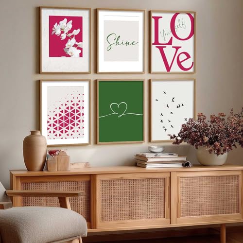 Image of kotart - Wall Poster | Paintings with Frame for Living Room, Bedroom and Office | Painting Decoration (14X20 Inch, A) Pack of 6