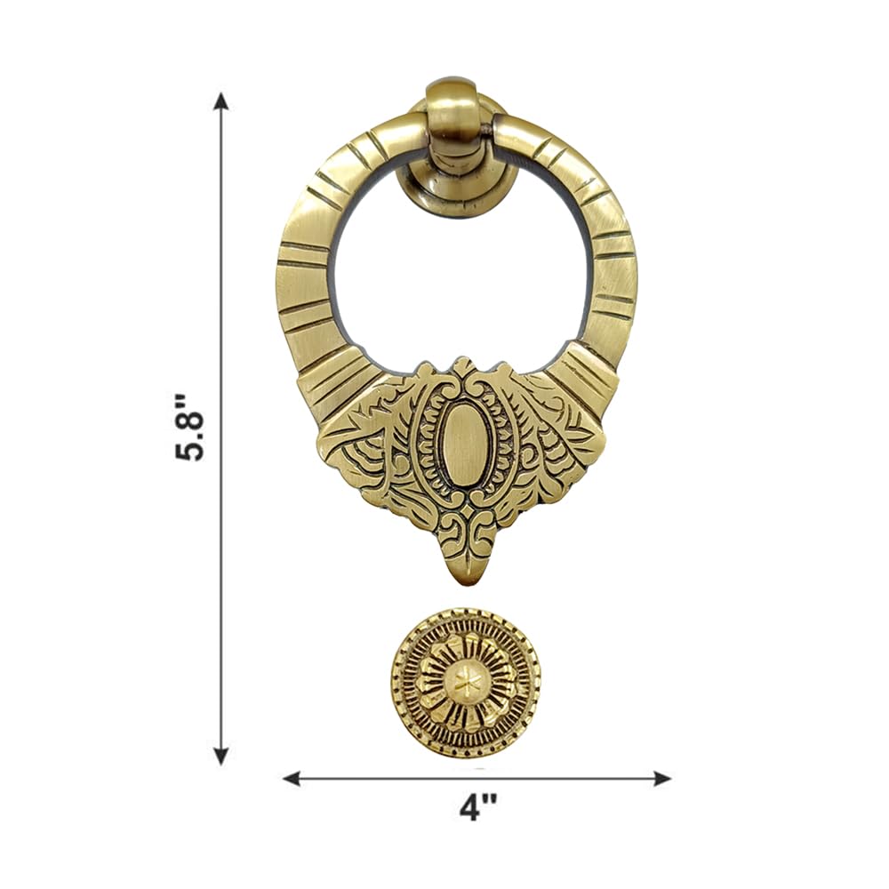 Crown Prince Door Knocker DK-025 | Crown Shape Door Knocker | Brass Door Knocker | Handmade Door Knocker for Main Door | Size 5.8 Inchs 450 gm Antique — Amazon image 6