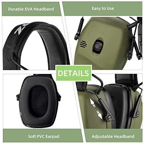 Zohan Em056 Electronic Shooting Ear Protection Earmuff, Hearing Protection Noise Reduction Highest Nrr 30Db With Sound Amplification For Gun Range, Hunting #TOP3