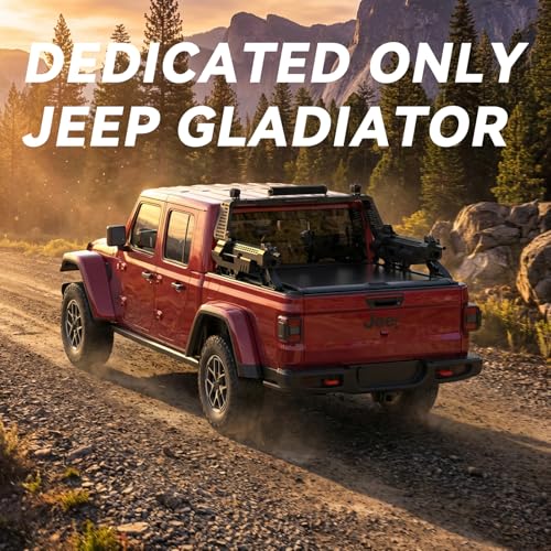 Image of Machine Gun Roll Bar for 2019-2026 Jeep Gladiator Pickup Truck, No Drilling Needed Military Gun Bar Chase Rack | Compatible with Retract Bed Cover T-Slots