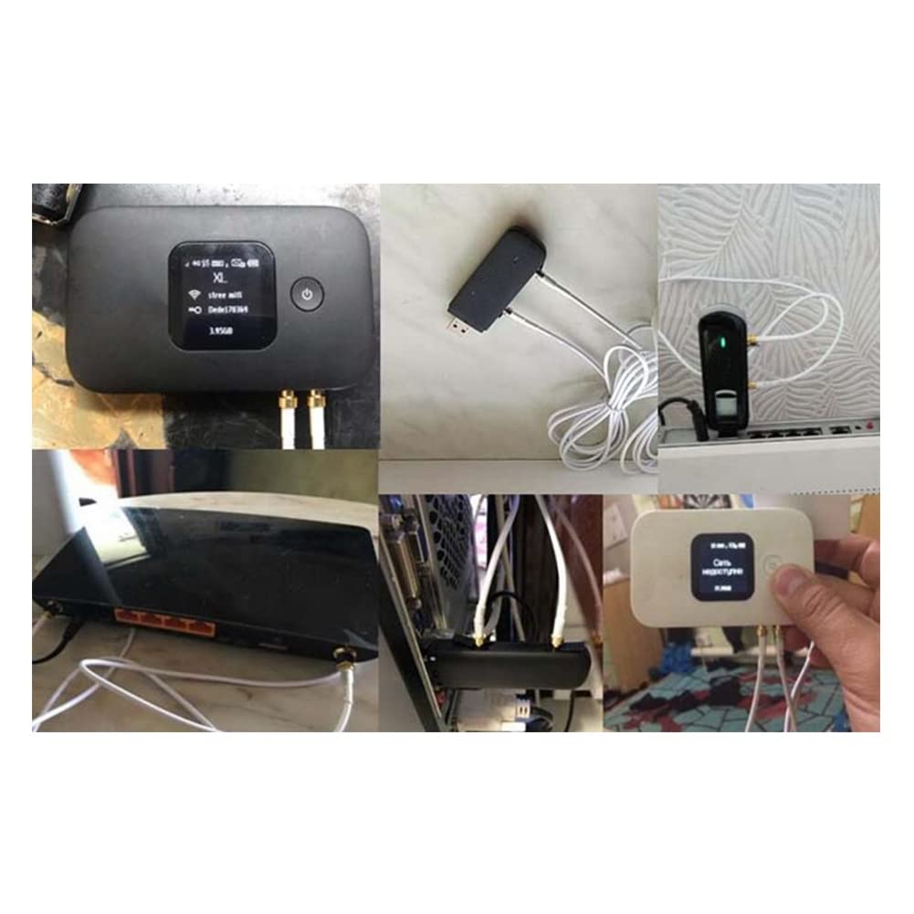 ISTOVO 2 x zewnętrzna antena zewnętrzna 3G 4G LTE z podwójnym złączem SMA 5M do routera modemu 3G 4G