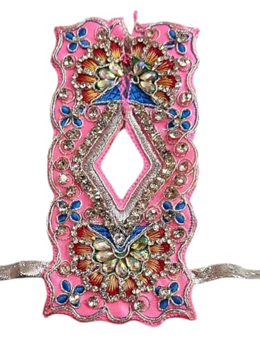 Image of Partish Laddu Gopal Dress with Mukut and Patka l Ladoo Gopal Dress l Bal Gopal l Kanha Ji Thakur Ji Heavy Dress Size 0 1 2 3 4 5 6 (Sky Blue, Size 1)