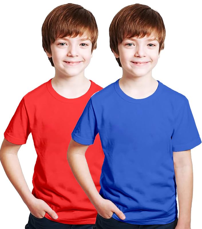 Image of XENOVAURBAN Kids Unisex Combo Round Neck Cotton T-Shirt - P
