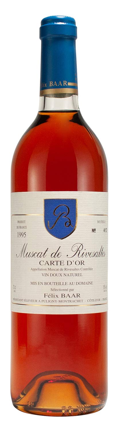 Muscat de Rivesaltes 1995 - Natur-süßer Muskat-wein Weiß-wein aus Frankreich, Mild, Kräftig, Voll - Besonderer Jahrgang (1 x 0.75 l Flasche)