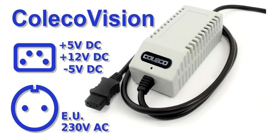 ColecoVision PSU Modern Grey EU - Bloc d'alimentation de rechange pour ColecoVision - Prise européenne