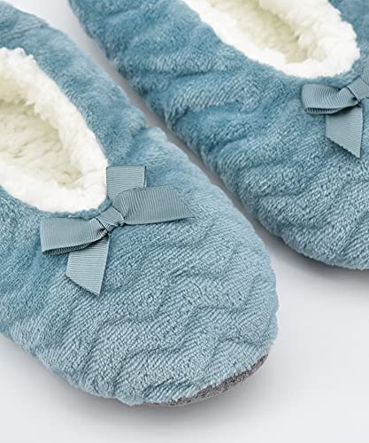 Image of Keyela Women Cozy Warm Slipper Socks, Non Slip Gripper Indoor House Socks | Soft warm cozy fabric, gripper anti-slip bottom for bedroom, lounge and all indoor daily use