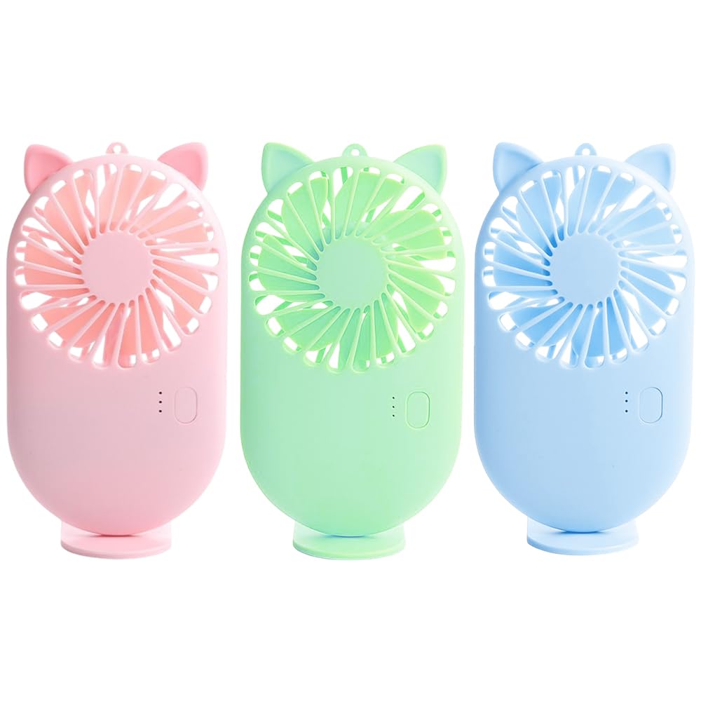 ONE BEST DEAL OBD 1 x Mini Portable USB Rechargeable Fan Handheld and Desktop Use Compact Lightweight Cooling Fan for Home Office Travel Outdoor