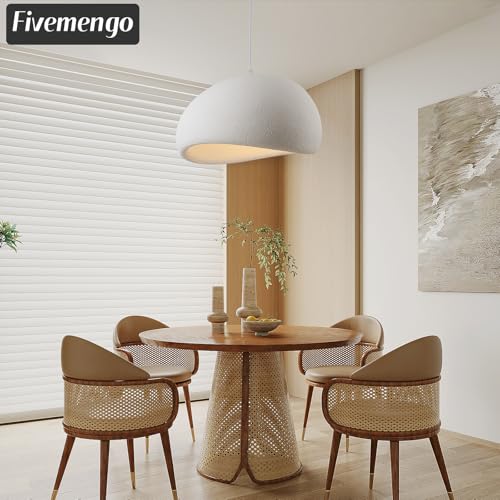 19.7in Wabi Sabi Pendant Lights Ceiling Mount White Modern Japanese Japandi - Image 3