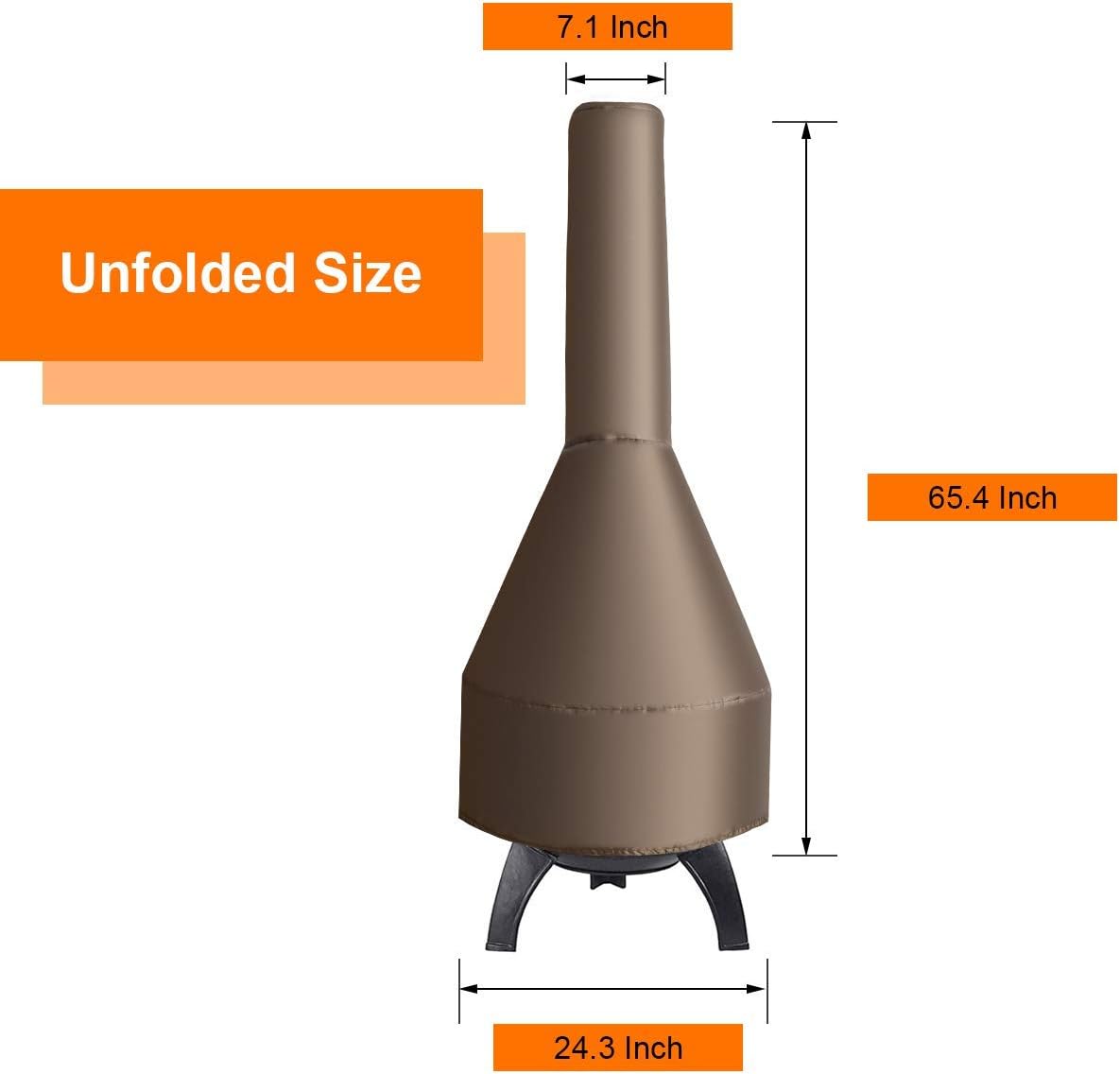 Coolrunner Chiminea Cover, Outdoor Chiminea Defender, Waterproof Chiminea Protective Cover - 190T Oxford Cloth with UV-stabilized Internal Coating, Drawcord Locking System – Weather Resistant : Patio, Lawn & Garden