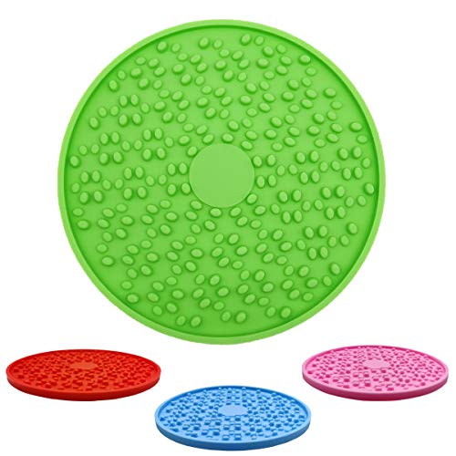 MayPaw Langsames Lecken für Hunde, Futtermatte mit super Saugnapf an der Wand, Haustier-Leckmatte zum Baden, Pflegen und Hundetraining (Grün) Cover