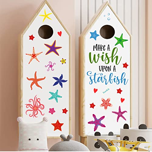 Vinilos decorativos de estrellas de mar azules bajo el agua miniatura 2