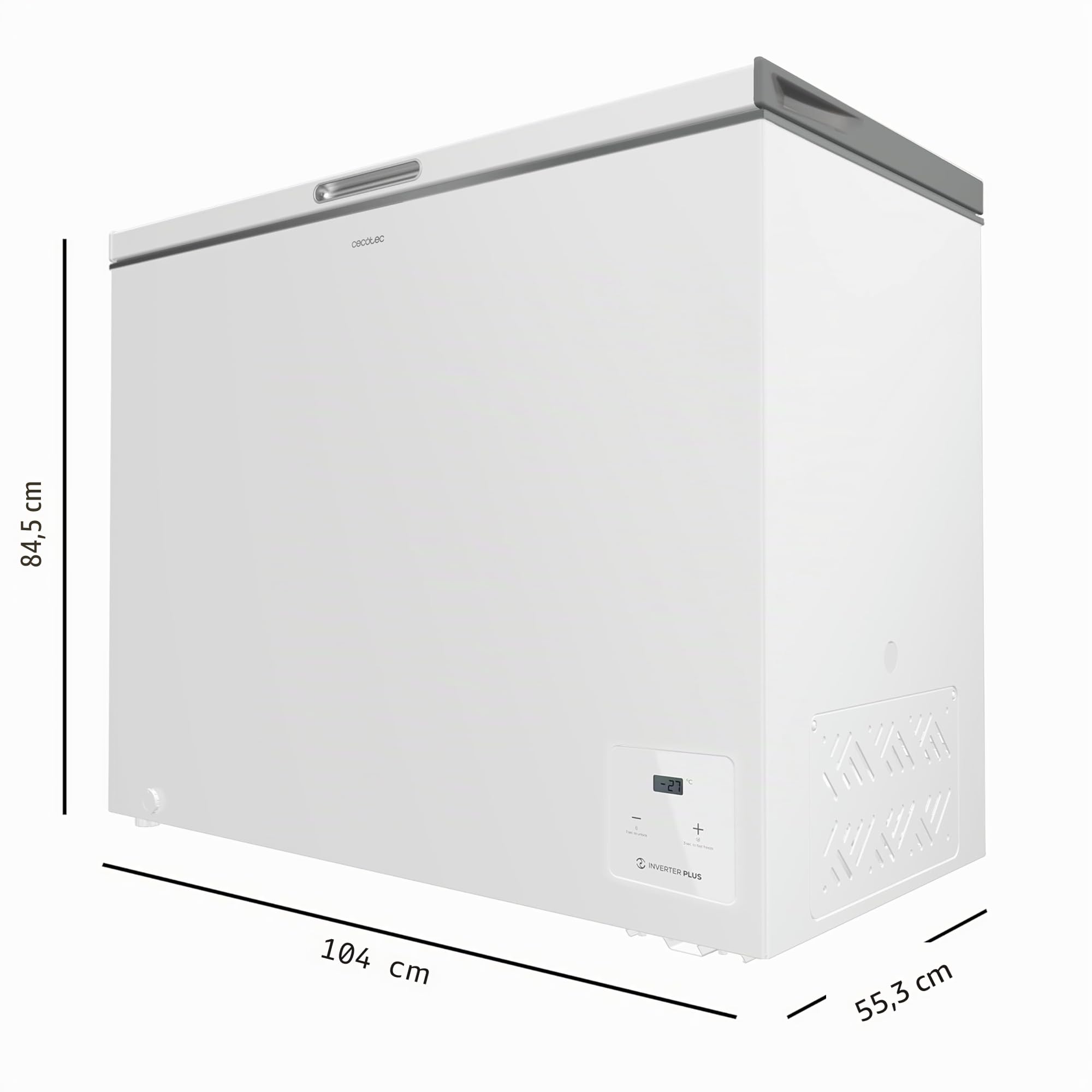 Cecotec Congelatore a Pozzo 254 L Bolero CoolMarket Chest 254 White E. 254L, Orizzontale, Inverter Plus, Dual Function, Fast Freezing, Controllo Elettronico, Blocco Bambini, Cestello Interno