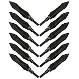 Huntingdoor Traditional Broadheads 150 Grain Screw in Steel 2 Blades Hunting Arrowhead Tips fit for Crossbow and Compound Bow 12 Pack