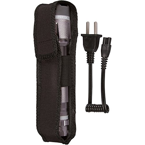 VIPERTEK VTS-T03 Aluminum Stun Gun for Self Defense Rechargeable with LED Flashlight: GRAY