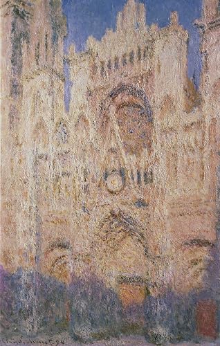 Pintura mural en lienzo de Monet: Catedral de Rouen para decoración del hogar de 60x90cm