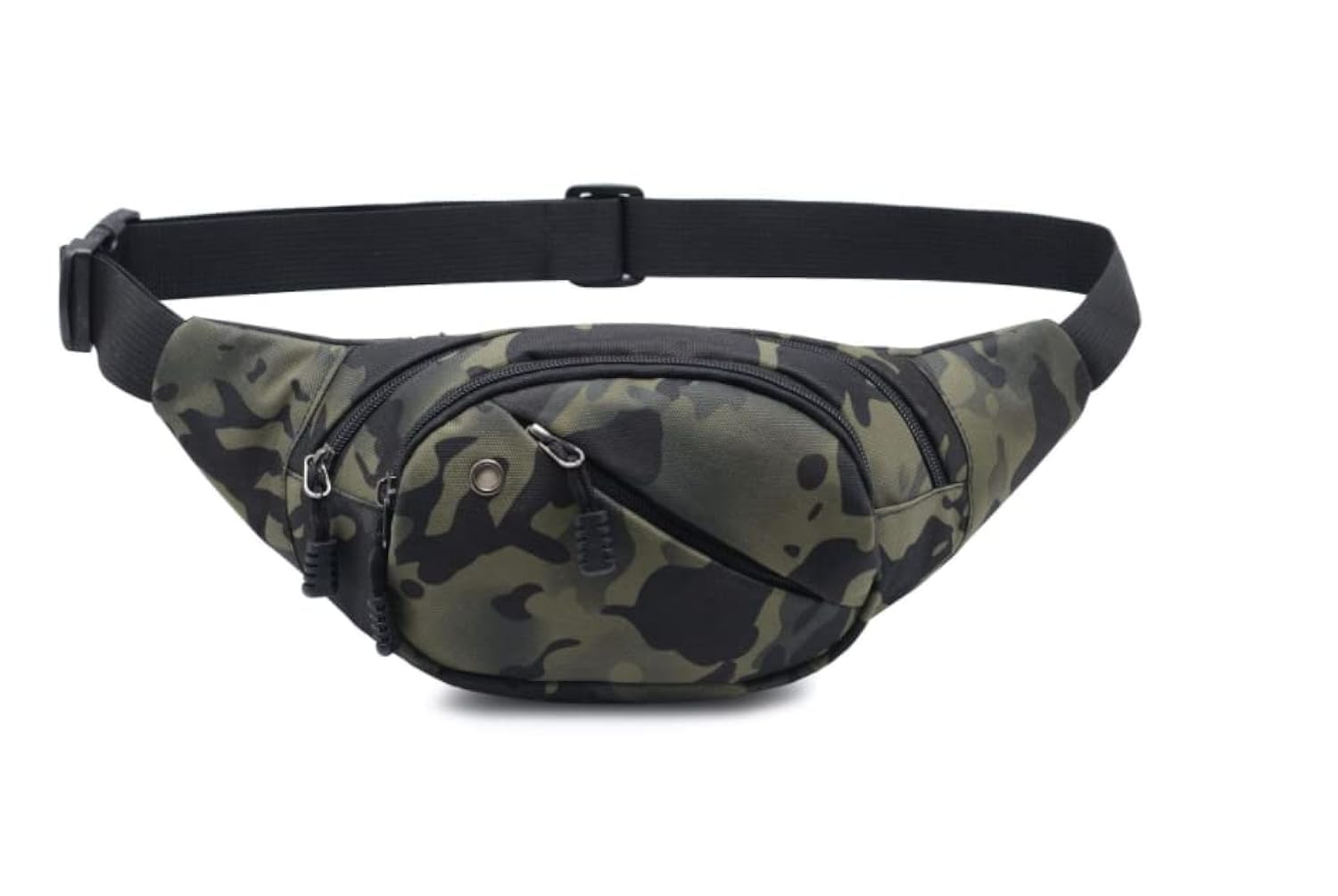DAITET Fanny Pack for Men&Women, Crossbody Waist Bag with Adjustable Belt, Large Capacity Bum Bag for Traveling Hiking Cycling Workout Casual, Slash Black Camo, Oxford Cloth — image 1