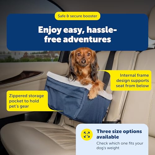 PetSafe Happy Ride Dog Booster Seat, Navy Blue, Up to 12 lb - image 7