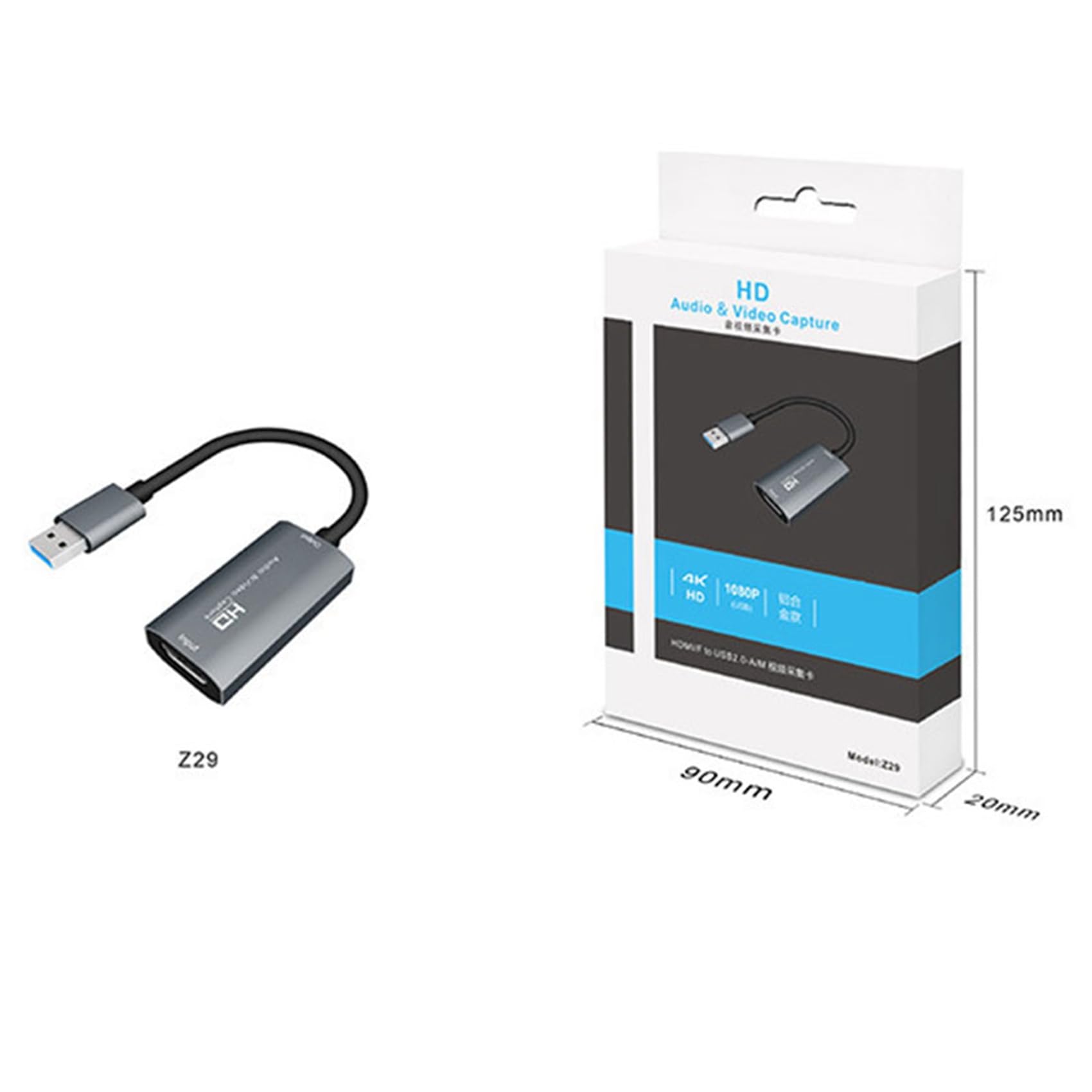 5X Tarjeta de Captura de Video USB 3.0 Tarjeta de Captura de Audio HD 4K 60FPS Dispositivo de Captura de Grabación de Video en Tiempo Real para Juegos
