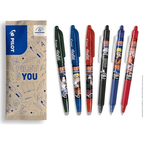 Stylos effaçables Pilot x Naruto Cover