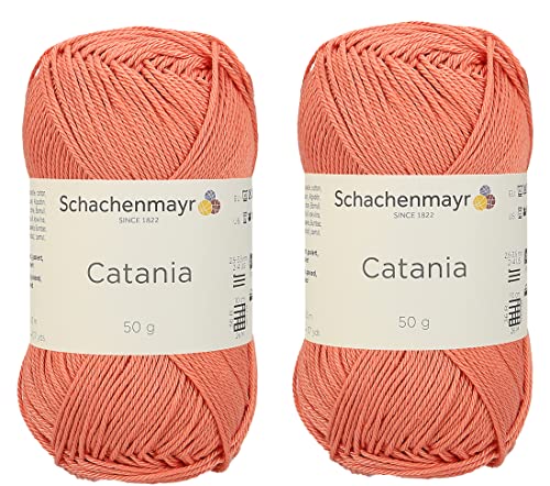 Image of [ Set of 2 Skeins ] SMC Catania Originals 100% Mercerized Cotton Yarn, Total 3.52 Oz. Each 1.76 Oz (50g) / 136 Yrds (125 m) Amigurumi Yarn Fine-Sport 2 (427 SCAMPI)