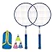 KanCai Set di Badminton per Bambini Set di Racchette da Badminton per Bambini Gioco Giocattolo con Tre Palline E Custodia