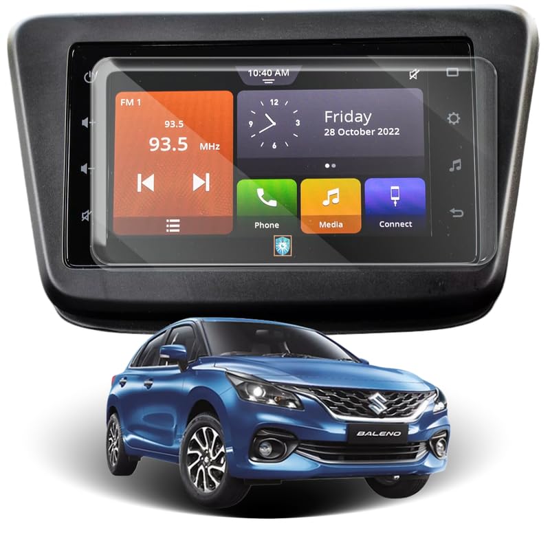 Image of Car Screen Protector for Maruti Suzuki Baleno |2022 - Running| - 7 Inch, Anti-Scratch, Easy Installation, Clear Touchscreen Guard, Infotainment System Protection (Not a Tempered Glass)