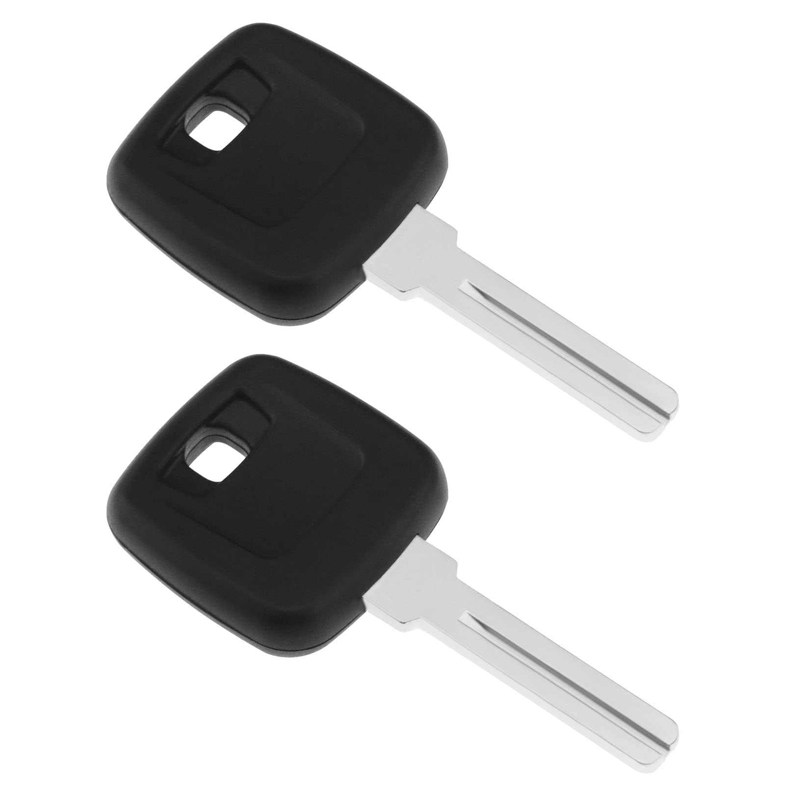 eMagTech 2PCS Car Ignition Switch Starter Key Shell Replacement Automotive Manual Key Blank Transponder Case Cover Housing Key Blade NE66