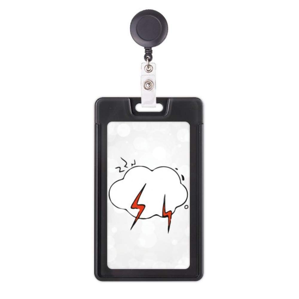 Porte-badge rétractable nuage météo à cordon extensible anti-rupture - 5