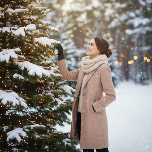Image of Tomorrow Winter Gloves for Women, Cold Weather Suede Gloves, Touchscreen Gloves for Women, Gloves for Cold Weather and Outdoor Activities,Plush lined gloves, Thermal winter gloves