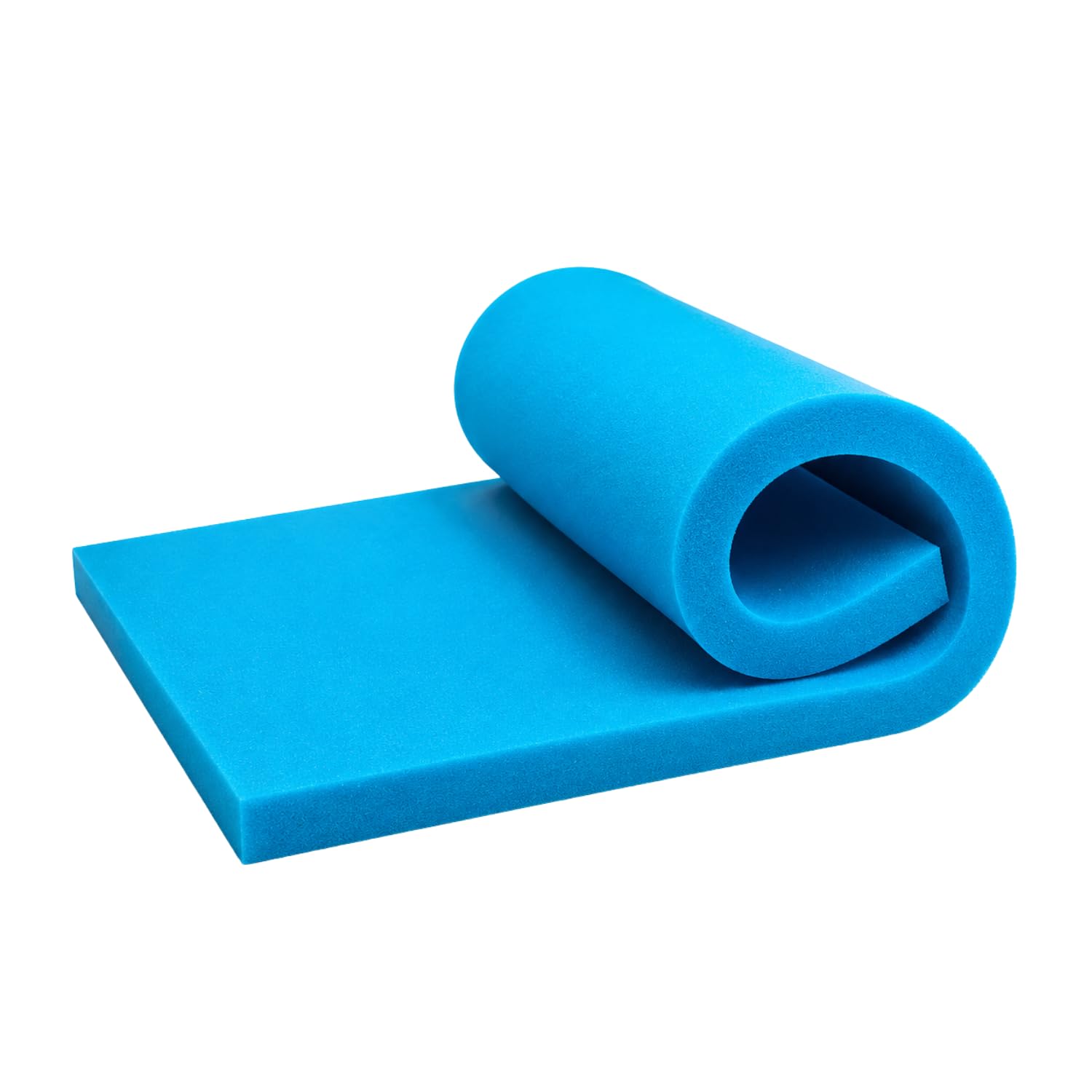 High Density Firm Upholstery Foam Sheet 2.5cm Thick, Cut to Size Foam for Sofa Bed, Chair Cushions, Seat Pads, Furniture Padding, Reupholstery and Mattress Support (Blue,97.5 x 60 x 2.5 cm)