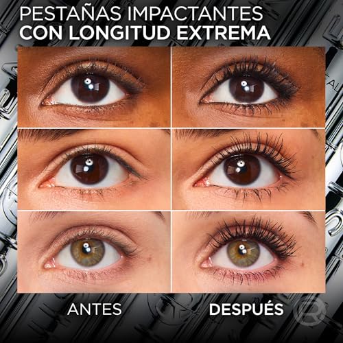 L'Oréal Paris - Máscara de Pestañas Volumen y Longitud - Waterproof - Fórmula Alargadora - Cepillo Modelador - Telescopic Extensionist - 9,9 ml - imagen 5