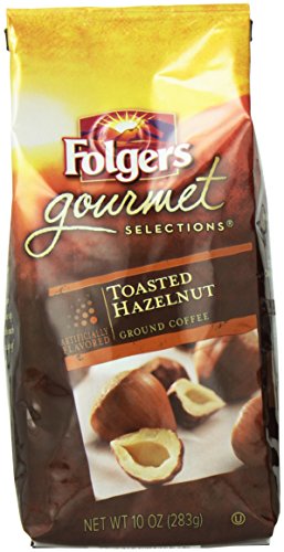 Folgers Toasted Hazelnut Flavored Ground Coffee, 10 Ounce