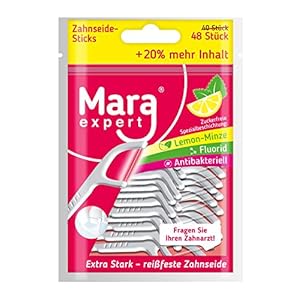 Mara Expert Tandenreiniging met tandzijde-sticks | 20% extra | tongreiniging, tandzijde vezelbestendig en glijdend…
