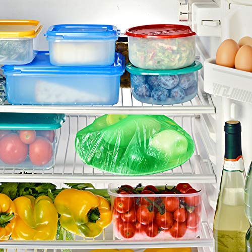 120 Pieces Reusable Food Storage Covers Elastic Colorful Bowl Covers Dish Plate Plastic Covers For Family Outdoor Picnic #TOP6