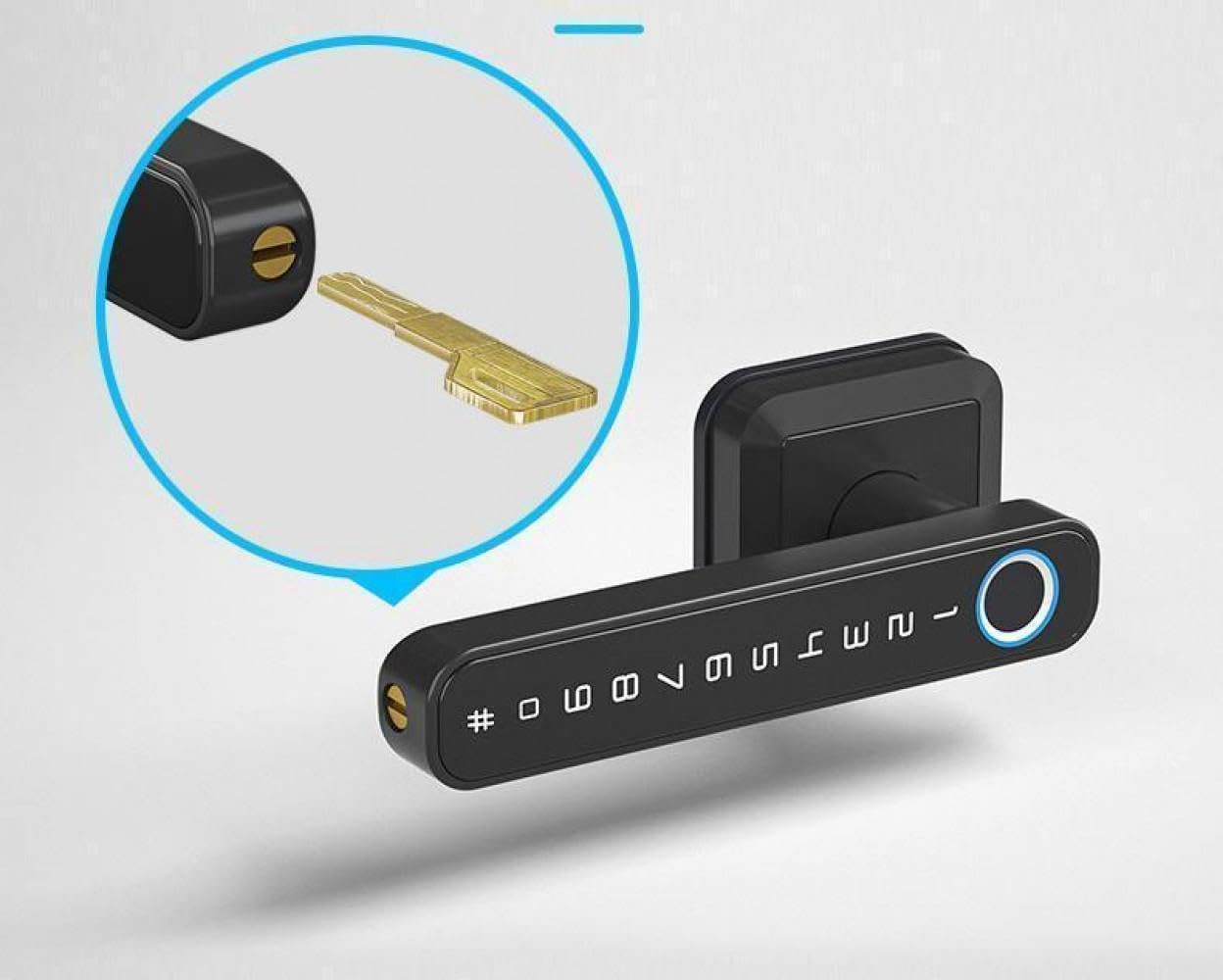 LOCKY-5 Poignée connectée Biométrique, Code, App, Bluetooth