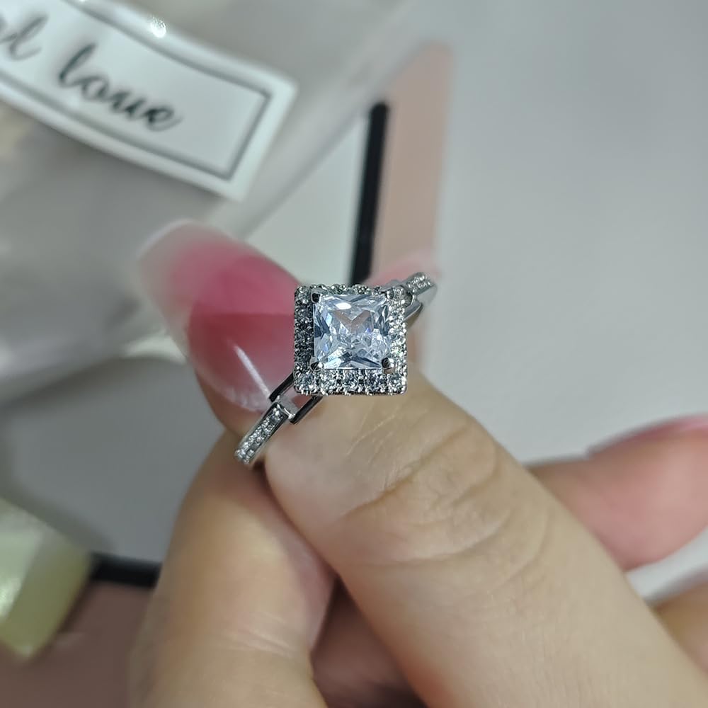 最高品質 モアサナイト 一粒ダイヤモンド アッシャーカット リング 3ct 最高品質 モアサナイト 一粒ダイヤモンド アッシャーカット