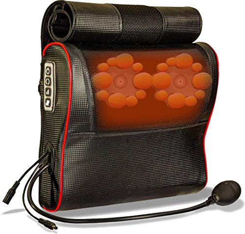MXT Shiatsu Neck Back Massager with Inflatable Cervical Neck Traction-Massage Pillow with Heat-Deep