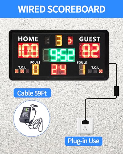 Set Marcador de Baloncesto con Reloj de Disparo miniatura 3