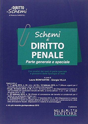 Schemi di diritto penale. Parte generale e speciale Schemi di diritto penale. Parte generale e speciale