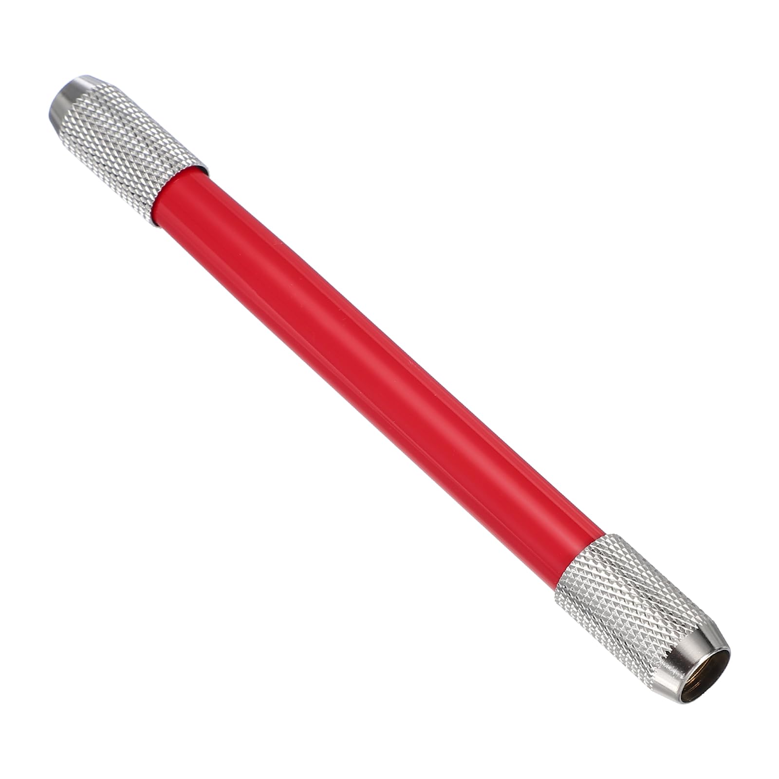 PATIKIL Pencil Extenders, 1Pcs Art Adjustable Metal Pencil Holder Lengthener Double-ended Pen Sleeve for Short Pencil Crayon Colored Pencils Writing Desk Office, Red