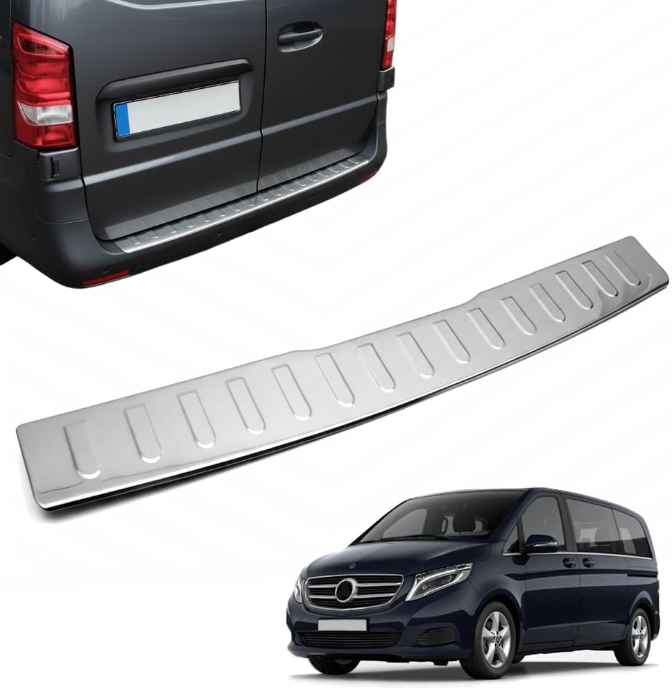 Protezione Paraurti Posteriore Chromemaster Per Mercedes Vito W447 Dal 2014 - Acciaio INOX, Antigraffio