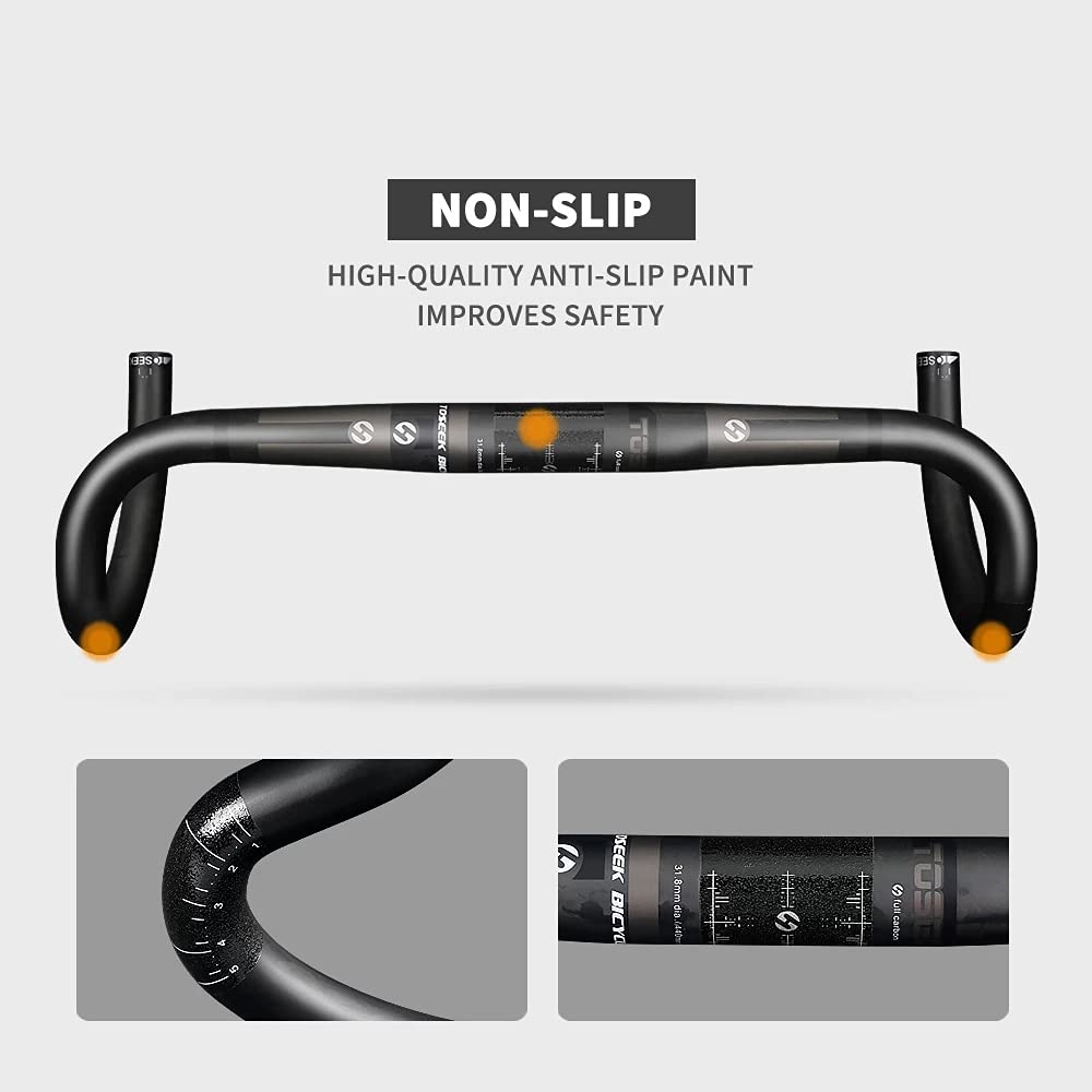 Cintre De Vélo Route Carbone 400/420/440 Mm - Diamètre 28,6 Mm - Neuf