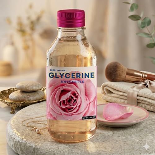 Image of Pure Glycerin Liquid (IP Grade) - Unscented Natural Moisturizer for Skin, Face, Hair Care | Vegetable Glycerin for Dry Skin, Lips, DIY Soap & Cosmetic Use | Deep Hydration Humectant (Multipurpose Use), 100 GM