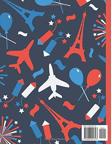 Composition Notebook College Ruled 8,5'' x 11'': French Flag composition notebook, diary - Image 2