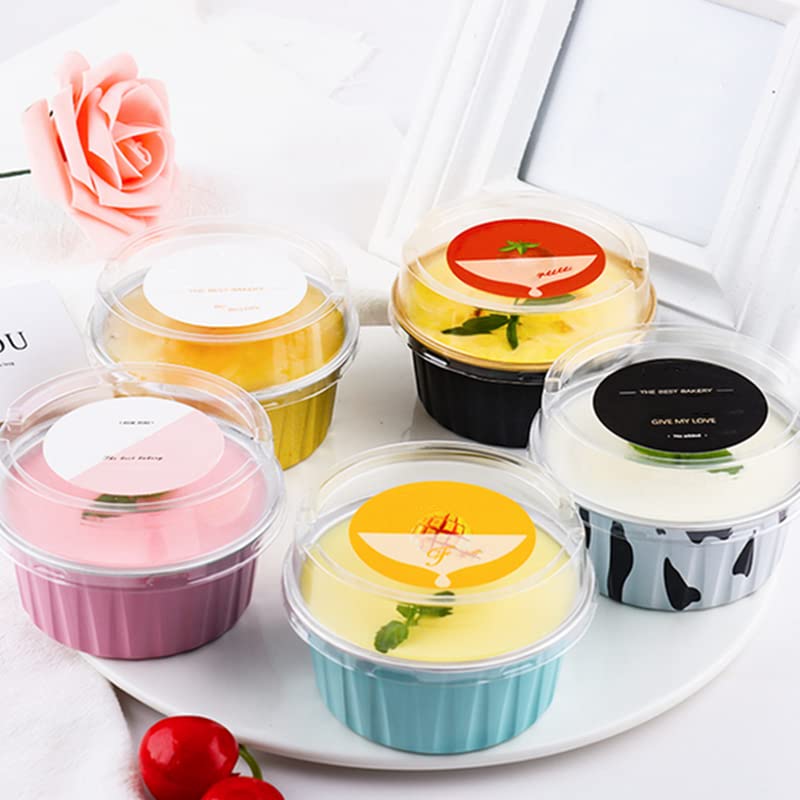 Mini-Backförmchen Mit Deckel – 50 Stück, 150 Ml, Rosa – Aluminium-Einwegformen Für Cupcakes & Desserts