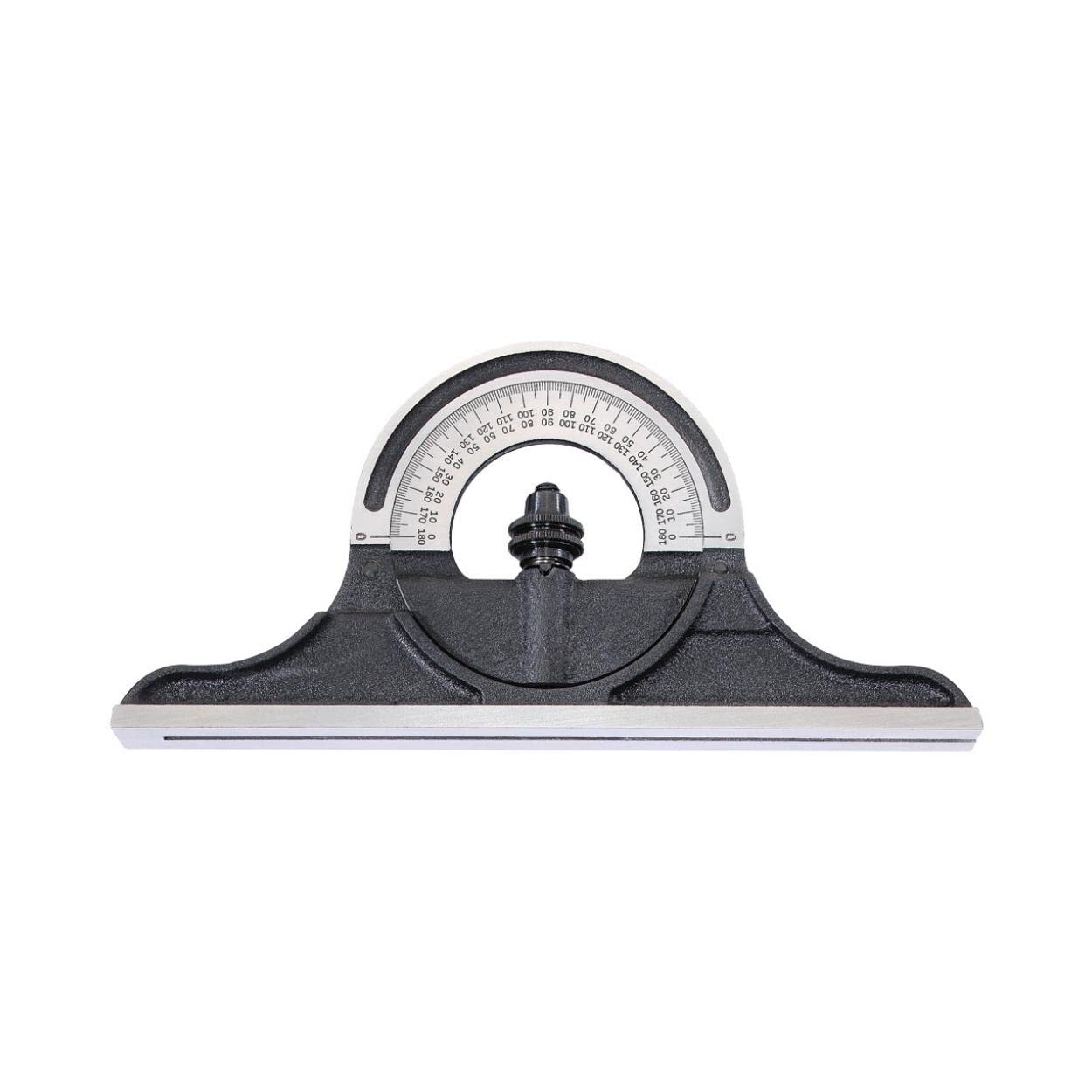 Starrett Protractor Head for Combination Squares, Sets and Bevel Protractors - Ideal for Woodworking and Metalworking - Reversible, Black Wrinkle Finish - PR-1224W