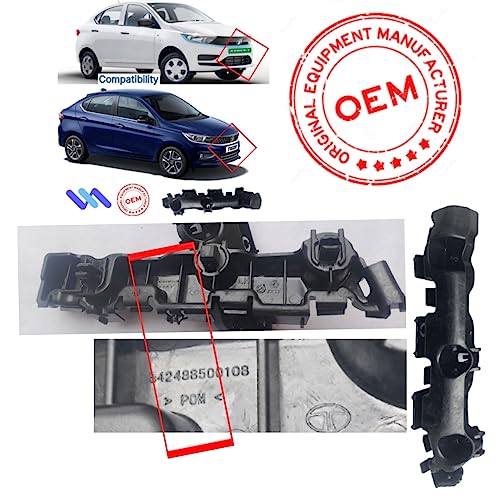Image of Car Accessories for (Tata Tiago /Tigor / & Xpres-T) Heavy Duty Front, Bumper Bracket /Lock (1 Pair Left Right Side For Rear Lock)00223