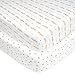 American Baby Company 2 Pack Printed 100% Cotton Jersey Knit Fitted Crib Sheet for Standard Crib and Toddler Mattresses, Taupe Feathers and Triangles, for Boys and Girls