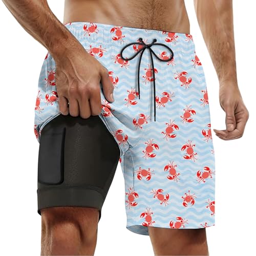 Bañador para hombre elástico con estampado 3D y secado rápido 4